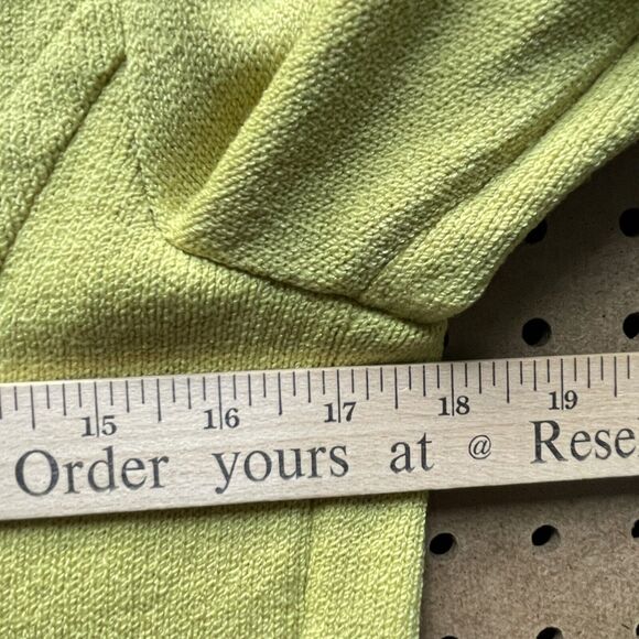 St John Blazer Women Sz 6 Lime Green Open Front Santana Knit Jacket Stunning USA - Picture 10 of 12